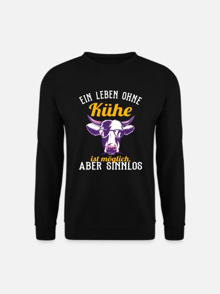 Kuh - Ein Leben ohne Kühe - Unisex Pullover - Schwarz