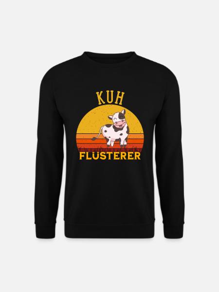 Kuh Flüsterer - Unisex Pullover - Schwarz