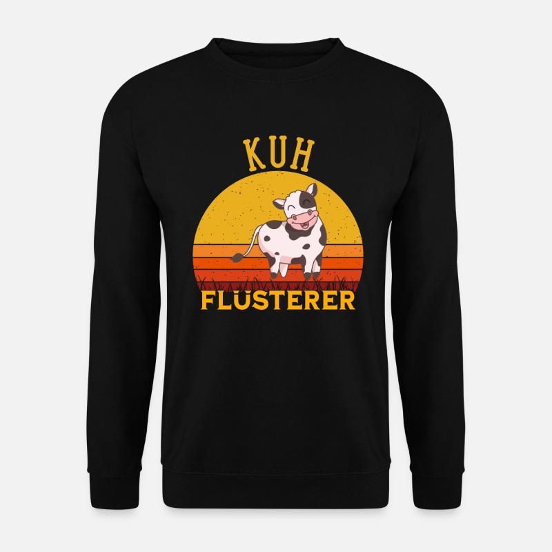 Kuh Flüsterer - Unisex Pullover - Schwarz