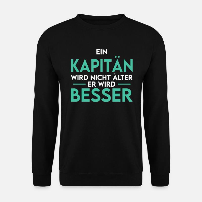 Kapitän - wird besser - Unisex Pullover - Schwarz