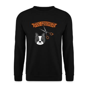 Dog Groomer - Unisex Sweatshirt - black - Front - Alina (178cm) & Michal (187cm)