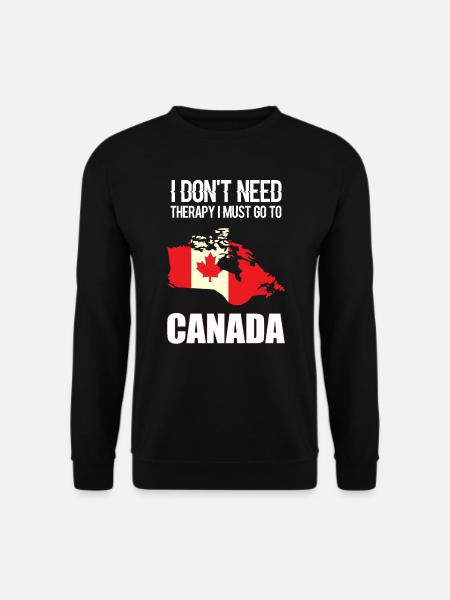 Kanada Canada - ich brauche keine Therapie - Unisex Pullover - Schwarz