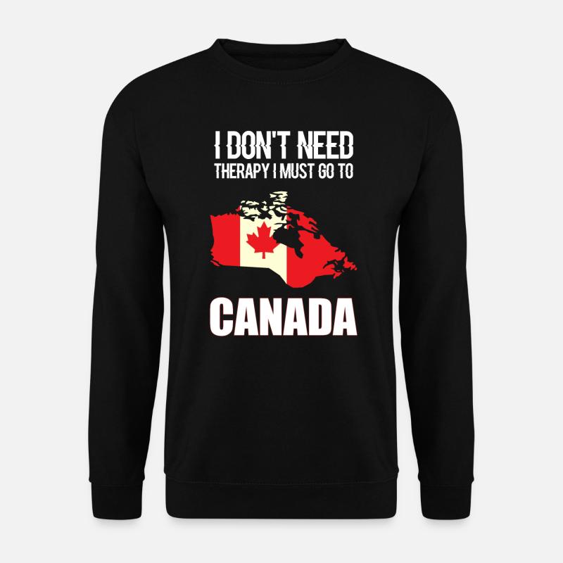 Kanada Canada - ich brauche keine Therapie - Unisex Pullover - Schwarz