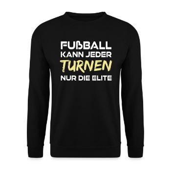 Turnen - nur die Elite - Unisex Pullover - Schwarz - Vorne - Alina (178cm) & Michal (187cm)