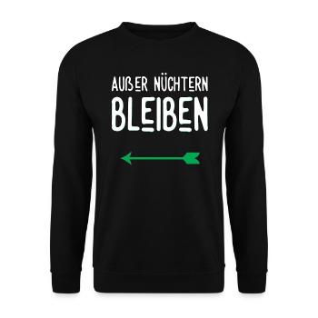 Außer nüchtern bleiben - Partner - Unisex Pullover - Schwarz - Vorne - Alina (178cm) & Michal (187cm)