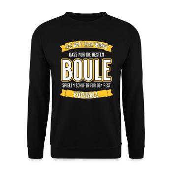 Boule - nur die besten lustiger Spruch - Unisex Pullover - Schwarz - Vorne - Alina (178cm) & Michal (187cm)