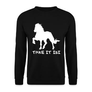 Chevaux islandais Isi Chevaux d’Islande Proverbe Chevaux - Sweat-shirt Unisexe - noir - Devant - Alina (178cm) & Michal (187cm)