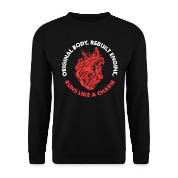 Herzherzchirurgie Krankenhaus Herzinfarkt Grafik - Unisex Pullover - Schwarz - Vorne - Alina (178cm) & Michal (187cm)