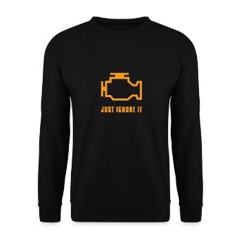 JUST IGNORE IT - Unisex Sweatshirt - black - Front - Alina (178cm) & Michal (187cm)