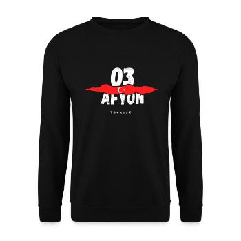 03 Afyon Turkey Türkiye - Unisex Sweatshirt - black - Front - Alina (178cm) & Michal (187cm)