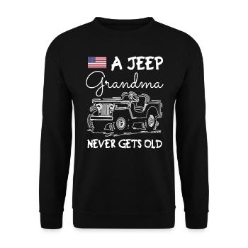 A Grandma Never Gets Old - Unisex Sweatshirt - black - Front - Alina (178cm) & Michal (187cm)