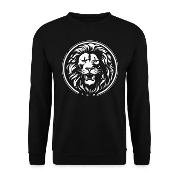 Lion - Sweat-shirt Unisexe - noir - Devant - Alina (178cm) & Michal (187cm)