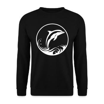 delfin - Unisex Pullover - Schwarz - Vorne - Alina (178cm) & Michal (187cm)
