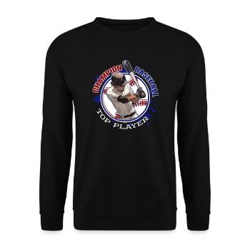 Joueur champion de baseball - Chemise d’anime - Sweat-shirt Unisexe - noir - Devant - Alina (178cm) & Michal (187cm)
