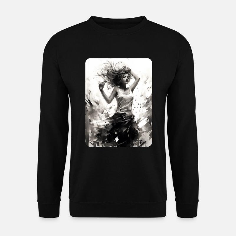 detached and free dancing woman - Unisex Sweatshirt - black
