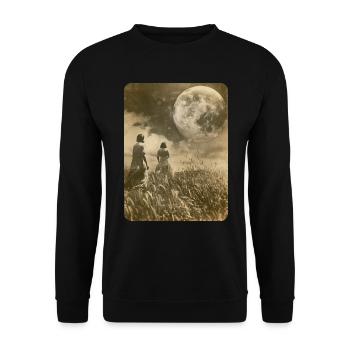 Suivez la Lune - Sweat-shirt Unisexe - noir - Devant - Alina (178cm) & Michal (187cm)