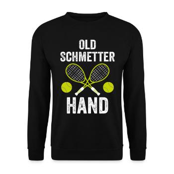 Old Schmetterhand Tennis - Unisex Pullover - Schwarz - Vorne - Alina (178cm) & Michal (187cm)