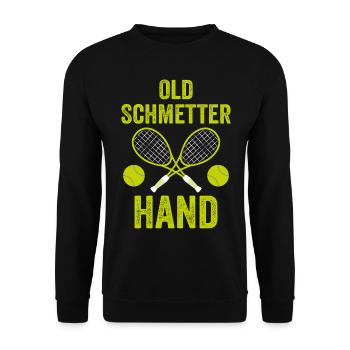 Old Schmetterhand Tennis - Unisex Pullover - Schwarz - Vorne - Alina (178cm) & Michal (187cm)
