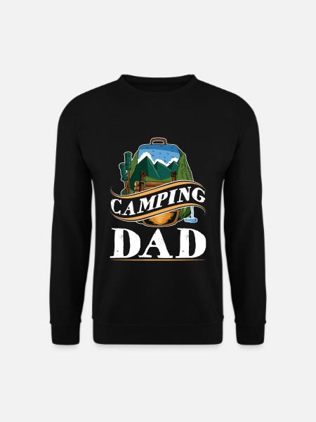 Camping Dad Berge Wandern Bergsteigen Camper - Unisex Pullover - Schwarz
