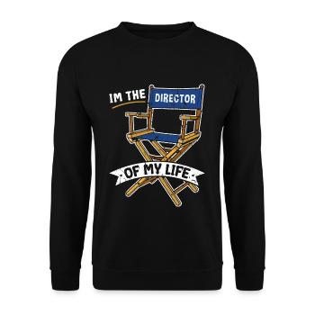 Im The Director Of My Life Motivational - Unisex Sweatshirt - black - Front - Alina (178cm) & Michal (187cm)
