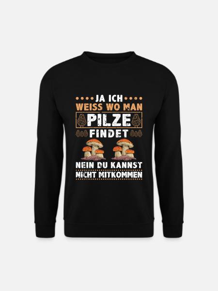 Steinpilz Pilz Sammler Männer Pilze Sammeln - Unisex Pullover - Schwarz
