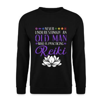 Reiki Meister - Unisex Pullover - Schwarz - Vorne - Alina (178cm) & Michal (187cm)