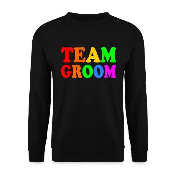 Team groom - Unisex Sweatshirt - black - Front - Alina (178cm) & Michal (187cm)