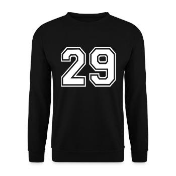 29 - Unisex Pullover - Schwarz - Vorne - Alina (178cm) & Michal (187cm)