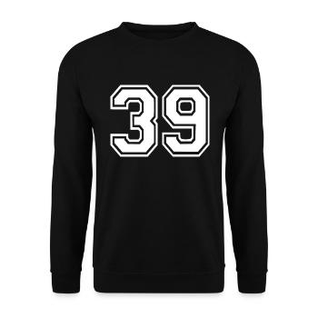 39 - Unisex Pullover - Schwarz - Vorne - Alina (178cm) & Michal (187cm)