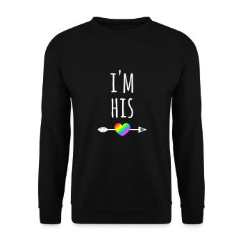 Je suis à lui - Couple LGBT CSD - Sweat-shirt Unisexe - noir - Devant - Alina (178cm) & Michal (187cm)