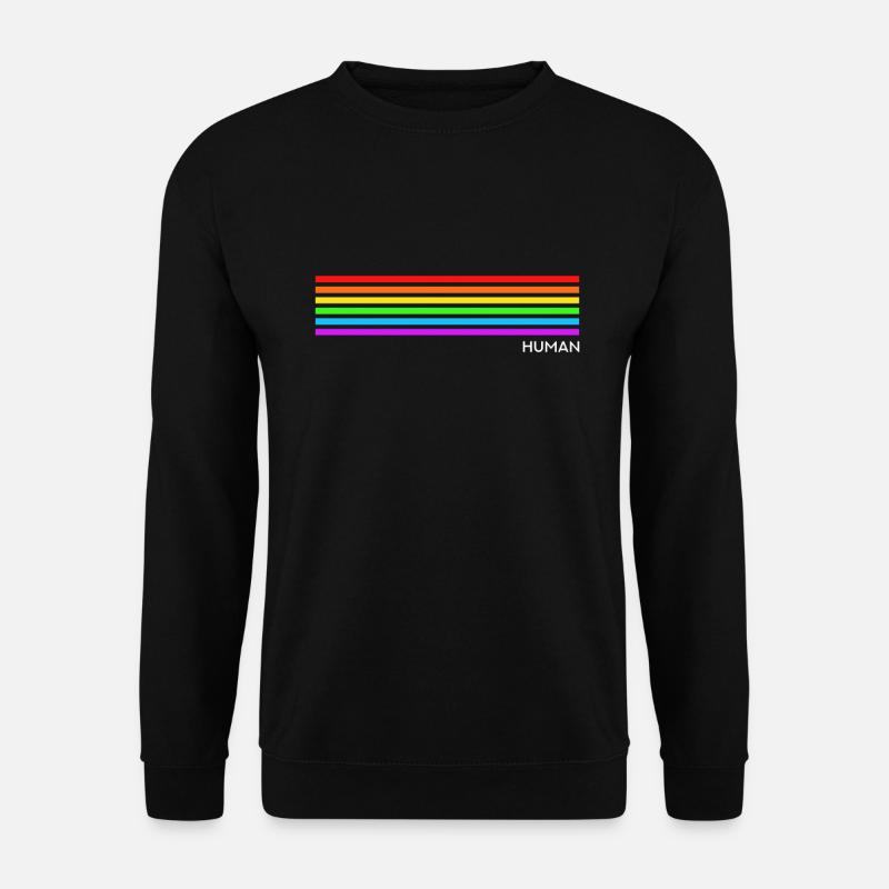 Human - Rainbow LGBT CSD - Unisex Sweatshirt - black