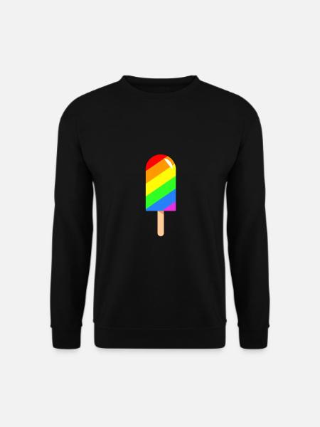 Ice cream Popsicle - Regenbogen LGBT CSD - Unisex Pullover - Schwarz