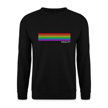 Equality - Rainbow LGBT CSD - Unisex Sweatshirt - black - Front - Alina (178cm) & Michal (187cm)