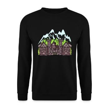 Austria Medieval Castle Fortress Fantasy Knights - Unisex Sweatshirt - black - Front - Alina (178cm) & Michal (187cm)