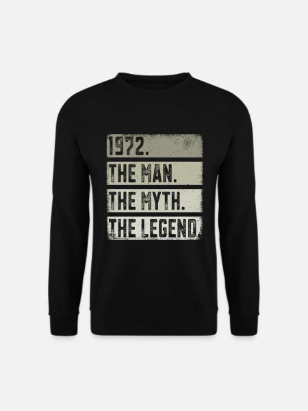 Jahrgang 1972 Mann Mythos Legende Geburtstag - Unisex Pullover - Schwarz