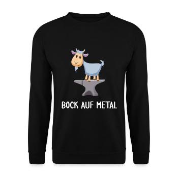 Metal-Musik Frontmann Band Gitarrist - Unisex Pullover - Schwarz - Vorne - Alina (178cm) & Michal (187cm)