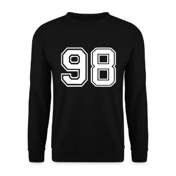98 - Unisex Sweatshirt - black - Front - Alina (178cm) & Michal (187cm)