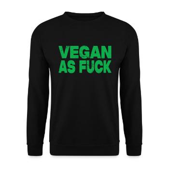 Vegan As Fuck - Unisex Pullover - Schwarz - Vorne - Alina (178cm) & Michal (187cm)