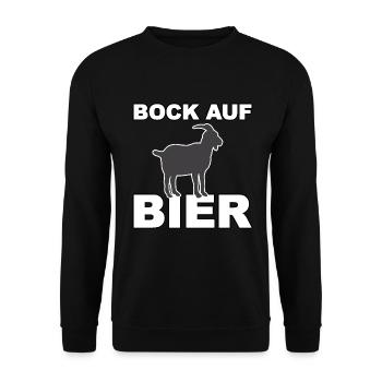 Bock auf Bier - Unisex Pullover - Schwarz - Vorne - Alina (178cm) & Michal (187cm)
