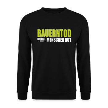 Bauerntod Bringt Menschen Not Landwirt Demo Bauer - Unisex Pullover - Schwarz - Vorne - Alina (178cm) & Michal (187cm)