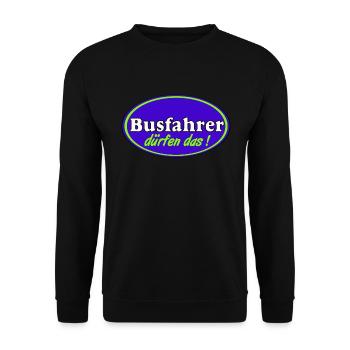 Busfahrer Bus Omnibus Kraftfahrer Schulbus (25) - Unisex Pullover - Schwarz - Vorne - Alina (178cm) & Michal (187cm)