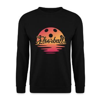 Floorball Floorball FLOORBALL Floorball-LEISURE - Unisex Sweatshirt - black - Front - Alina (178cm) & Michal (187cm)