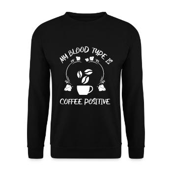 Café Espresso Café - Sweat-shirt Unisexe - noir - Devant - Alina (178cm) & Michal (187cm)
