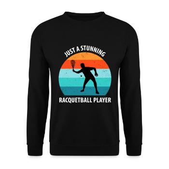 Racqueetball - Sweat-shirt Unisexe - noir - Devant - Alina (178cm) & Michal (187cm)