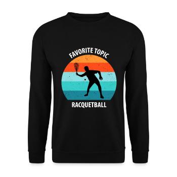 Racqueetball - Sweat-shirt Unisexe - noir - Devant - Alina (178cm) & Michal (187cm)