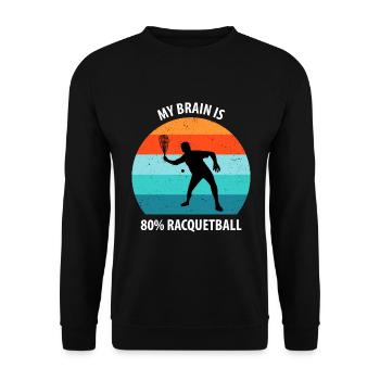 Racqueetball - Unisex Sweatshirt - black - Front - Alina (178cm) & Michal (187cm)