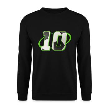 10 Birthday Soccer 10 Years Soccer Player - Unisex Sweatshirt - black - Front - Alina (178cm) & Michal (187cm)
