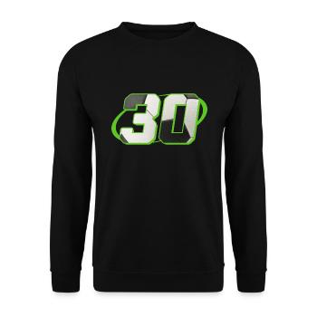 30 Geburtstag Fußball 30 Jahre Fußballspieler - Unisex Pullover - Schwarz - Vorne - Alina (178cm) & Michal (187cm)
