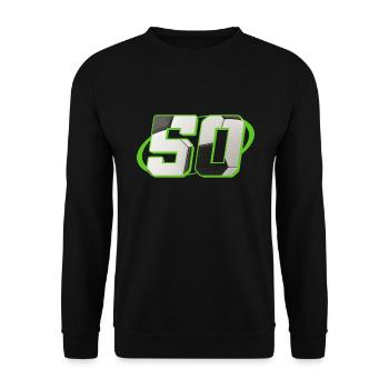 50 Anniversaire Football 50 ans Joueur de football - Sweat-shirt Unisexe - noir - Devant - Alina (178cm) & Michal (187cm)