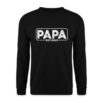 Dad 2025 - Unisex Sweatshirt - black - Front - Alina (178cm) & Michal (187cm)